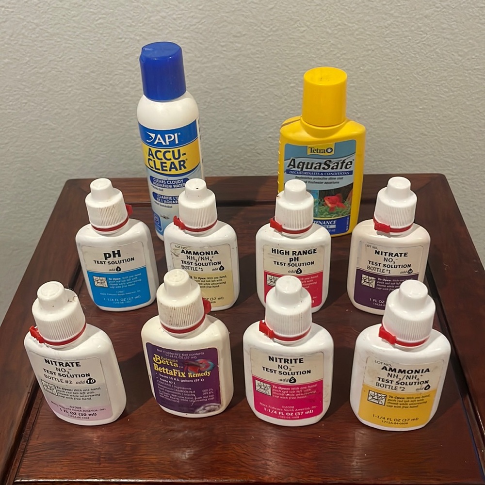 Fish tank supplies tests aquarium water for pH ammonia nitrate kit bundle